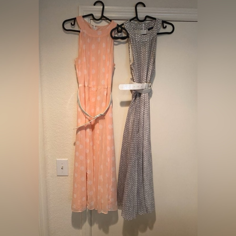 ❤️❤️ Tommy Hilfiger Pink and Gray Polka Dot Dresses